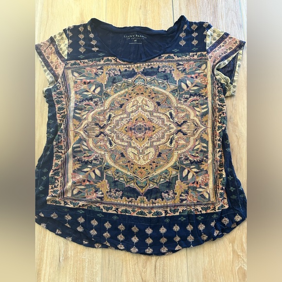 Lucky Brand Persian Carpet Graphic Tee M - Picture 2 of 6